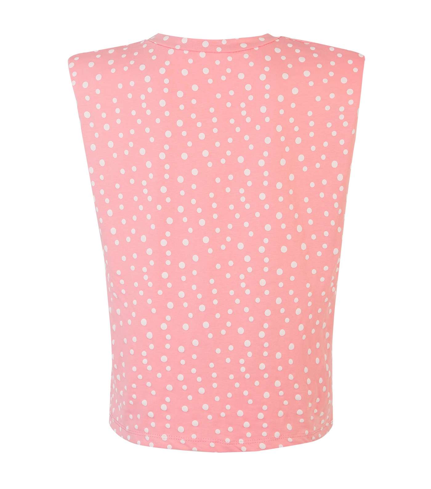 Cameo Rose Pink Spot Shoulder Pad T-Shirt Image 3