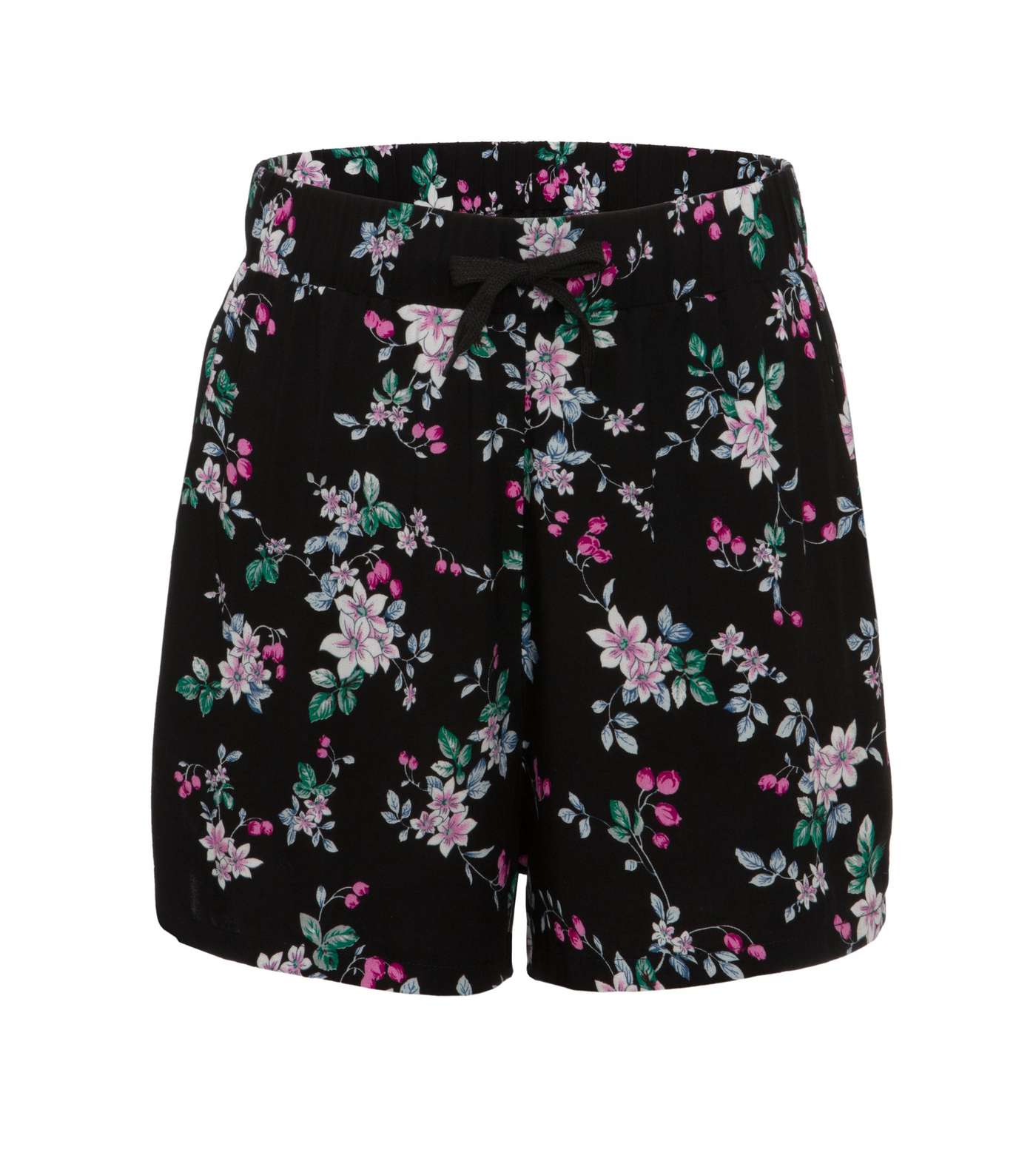Cameo Rose Black Floral Jersey Shorts