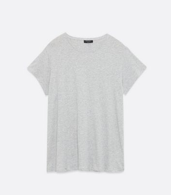 Click to view product details and reviews for Curves Grey Plain T Shirt New Look.