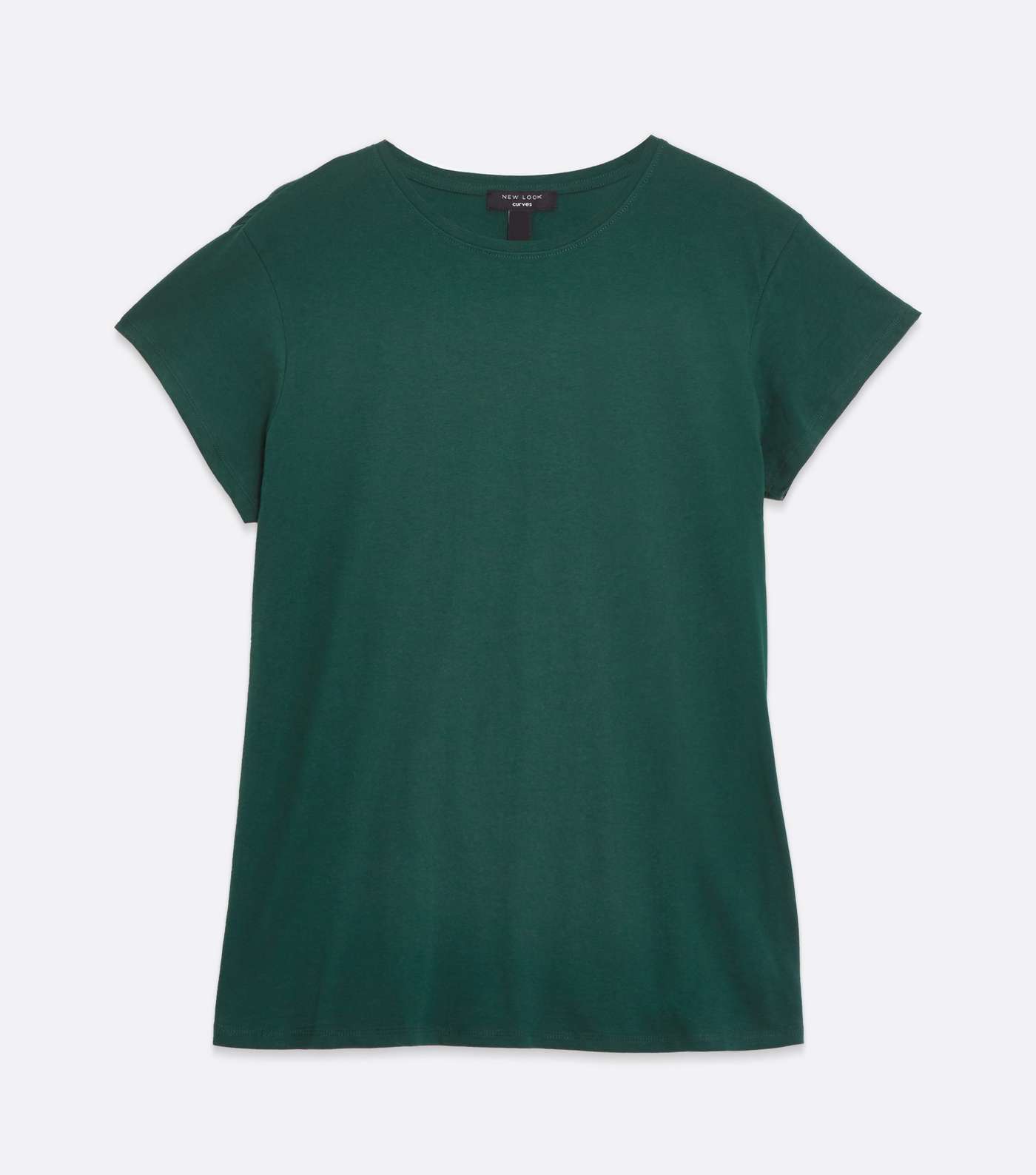 Curves Green Plain T-Shirt Image 5