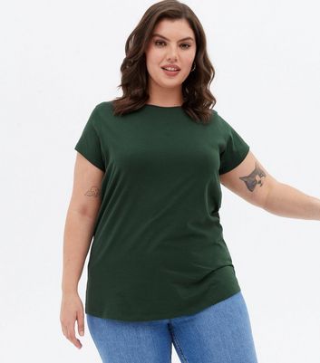 Dark green plain shirt best sale