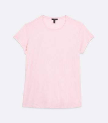 Click to view product details and reviews for Curves Mid Pink Plain T Shirt New Look.