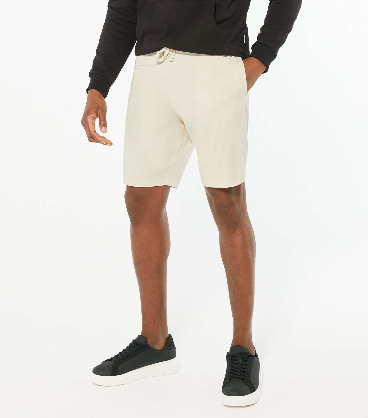 2 Pack Off White and Black Shorts Image 2
