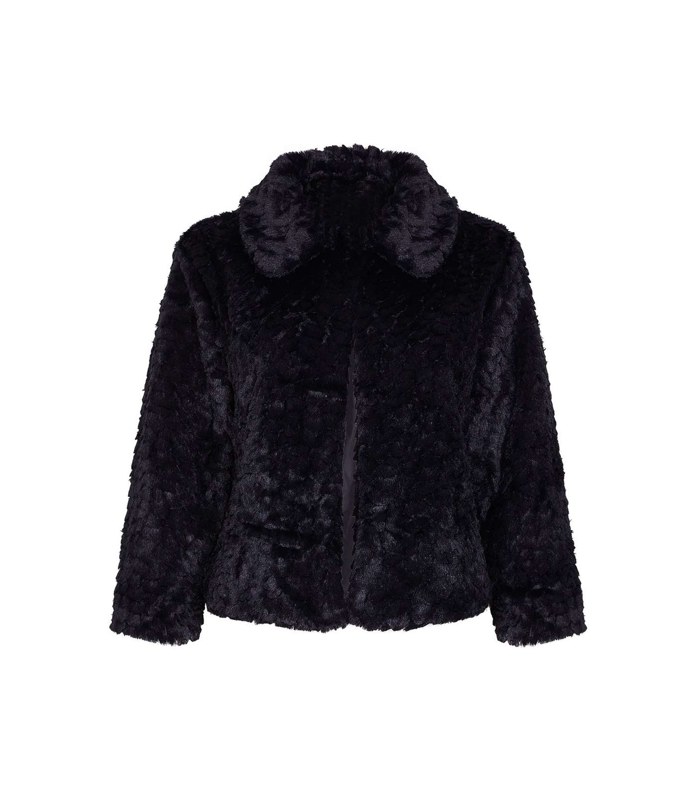 Mela Curves Black Faux Fur Jacket Image 4