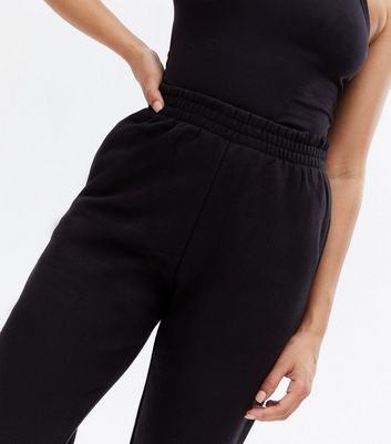 womens petite black joggers