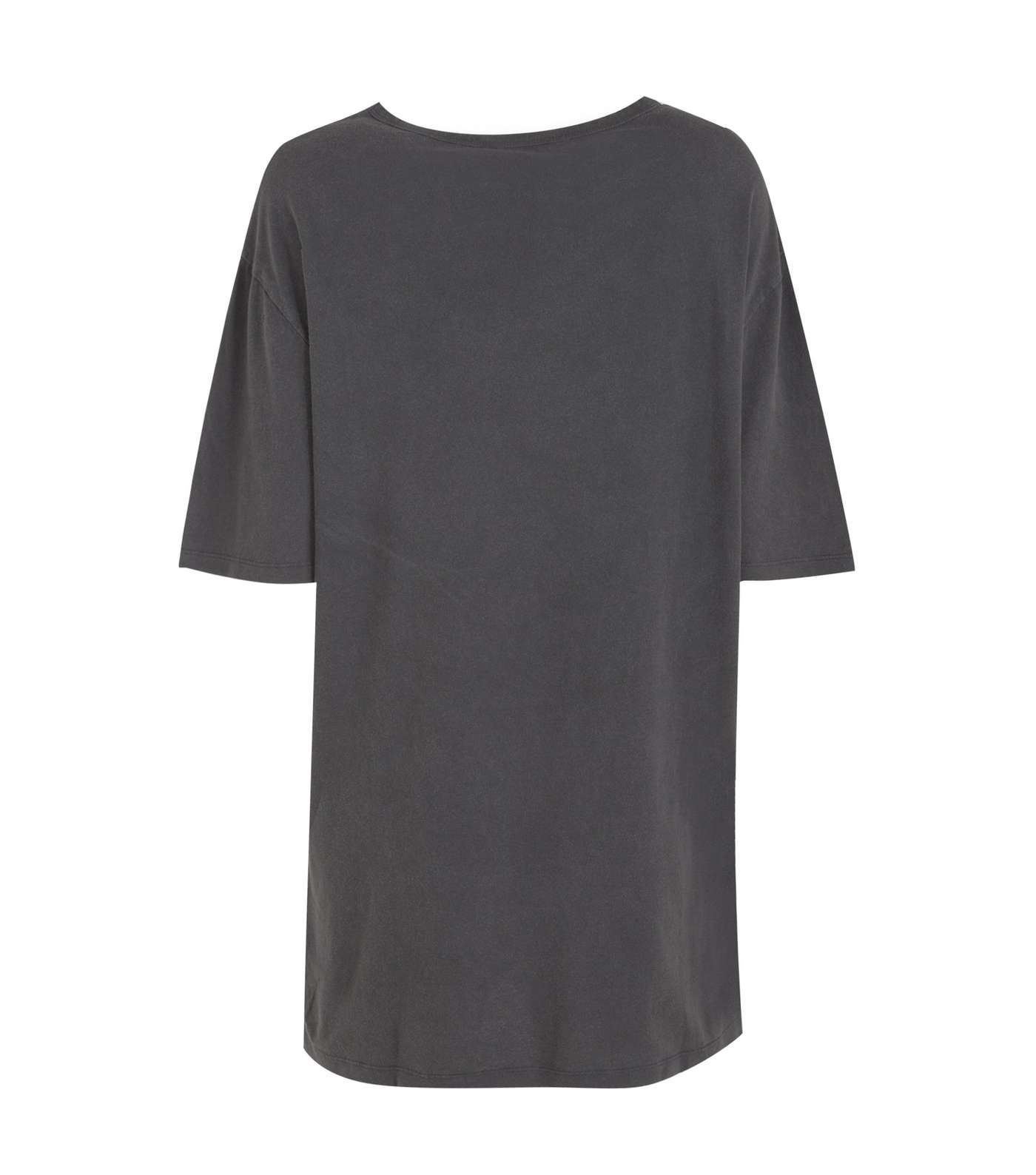 Tall Dark Grey Acid Wash Oversized T-Shirt Image 2