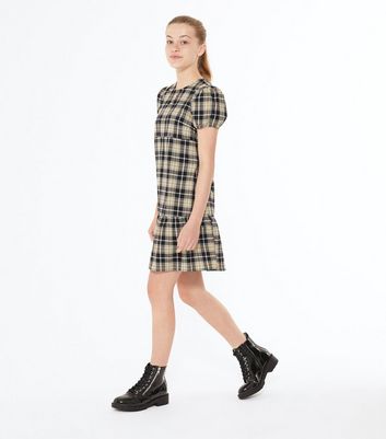 new look yellow check dress