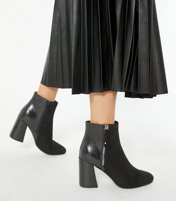 Black heeled ankle boots hotsell new look