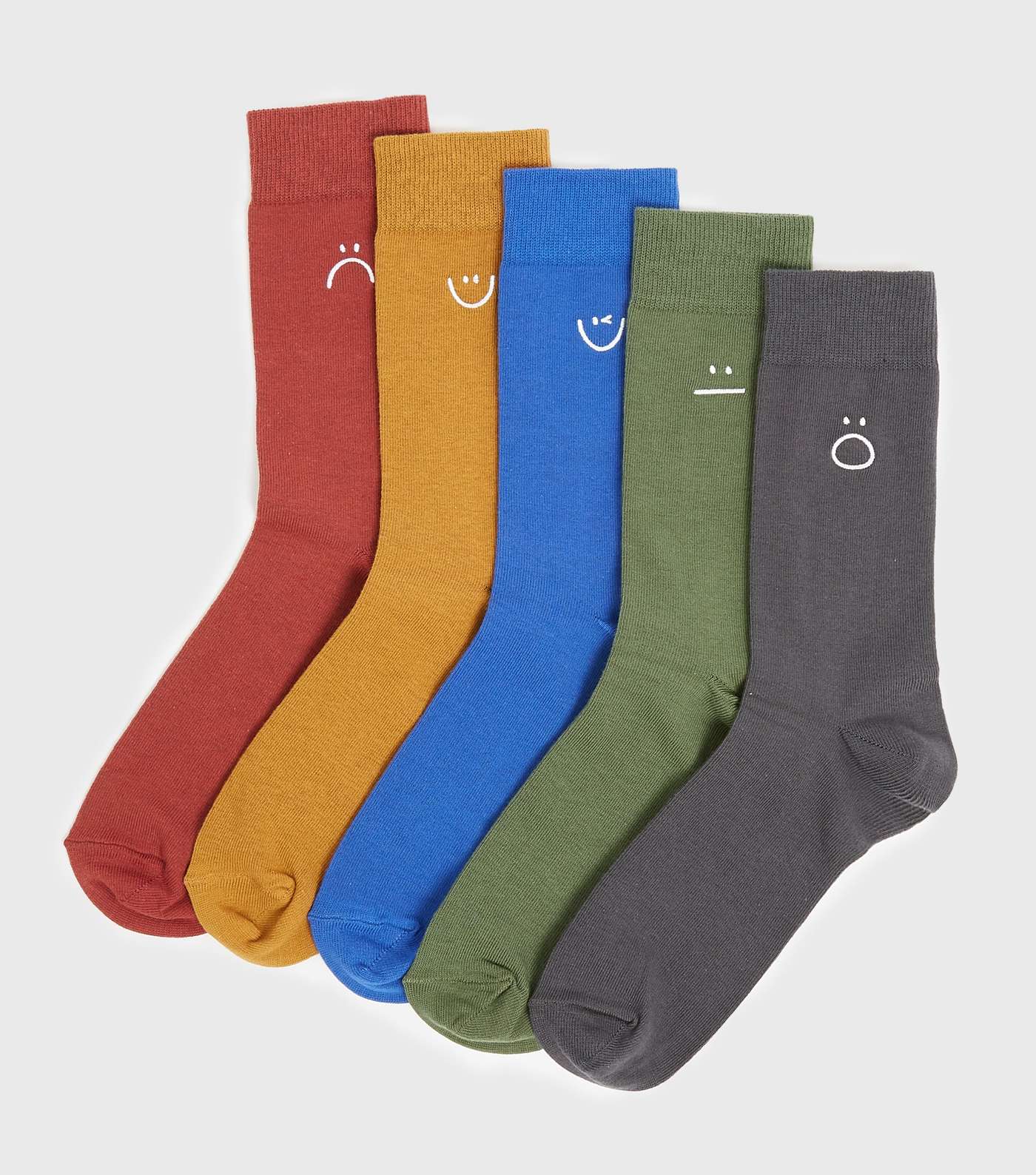 5 Pack Multicoloured Scribble Face Socks