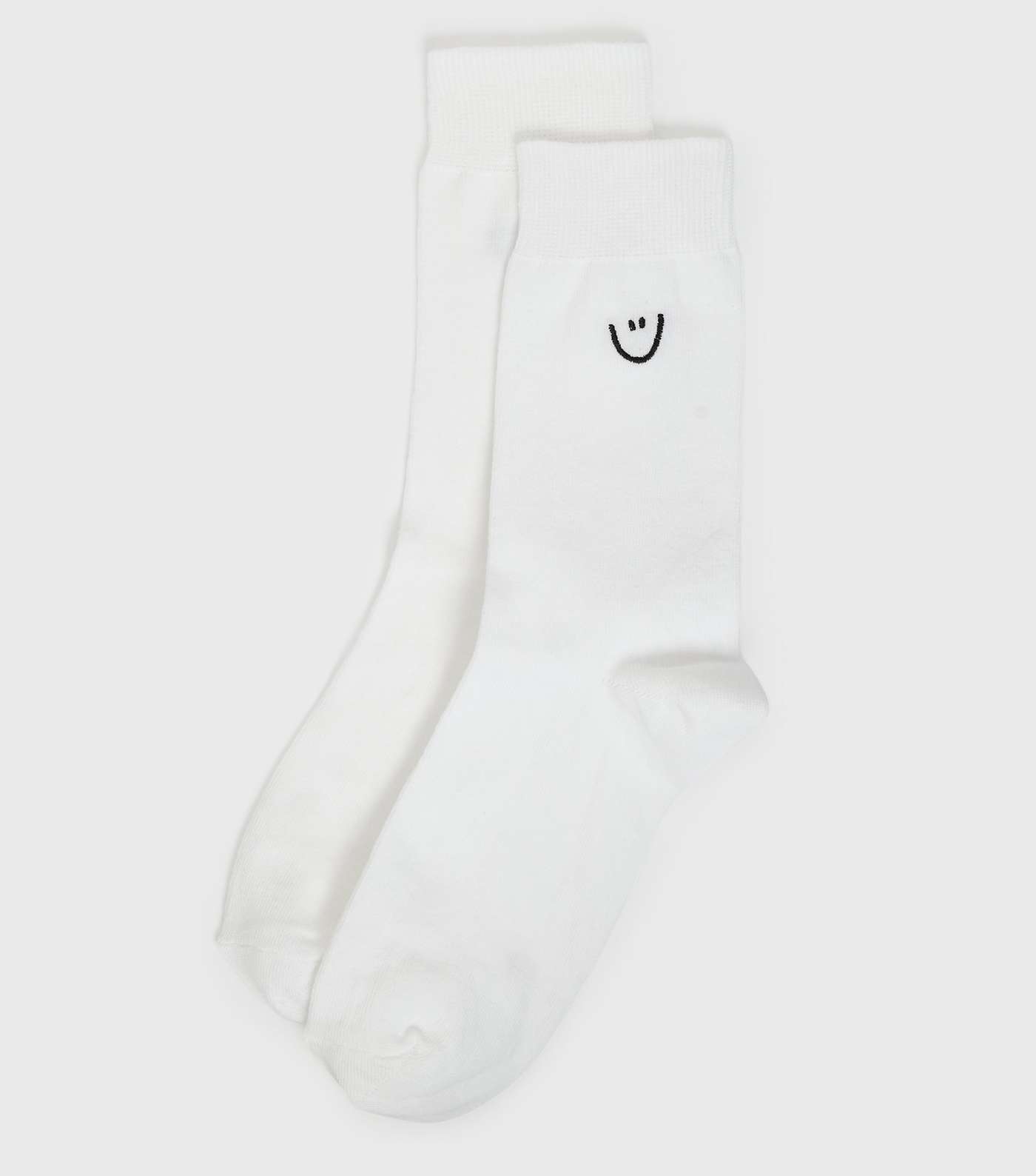 White Happy Face Socks