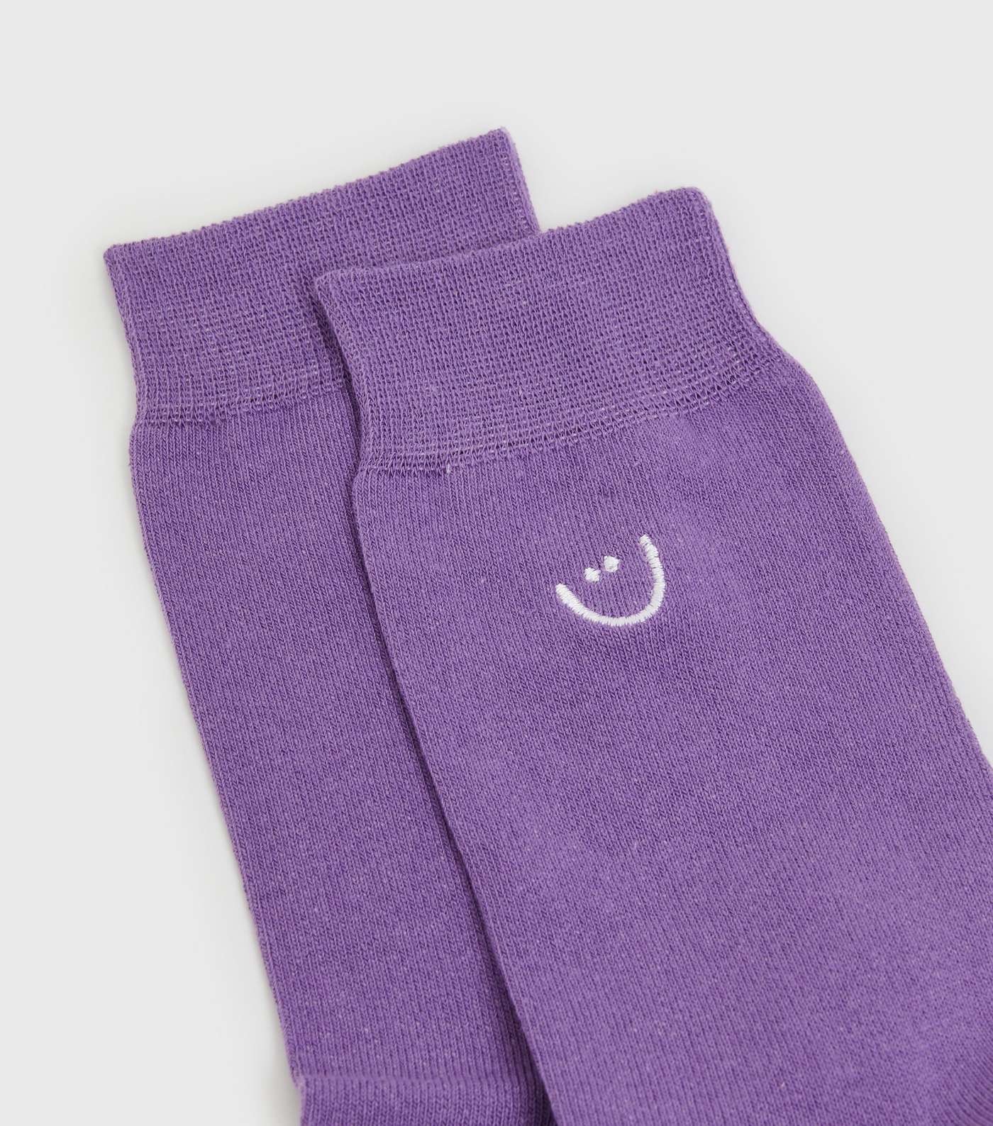 Purple Happy Face Socks Image 2