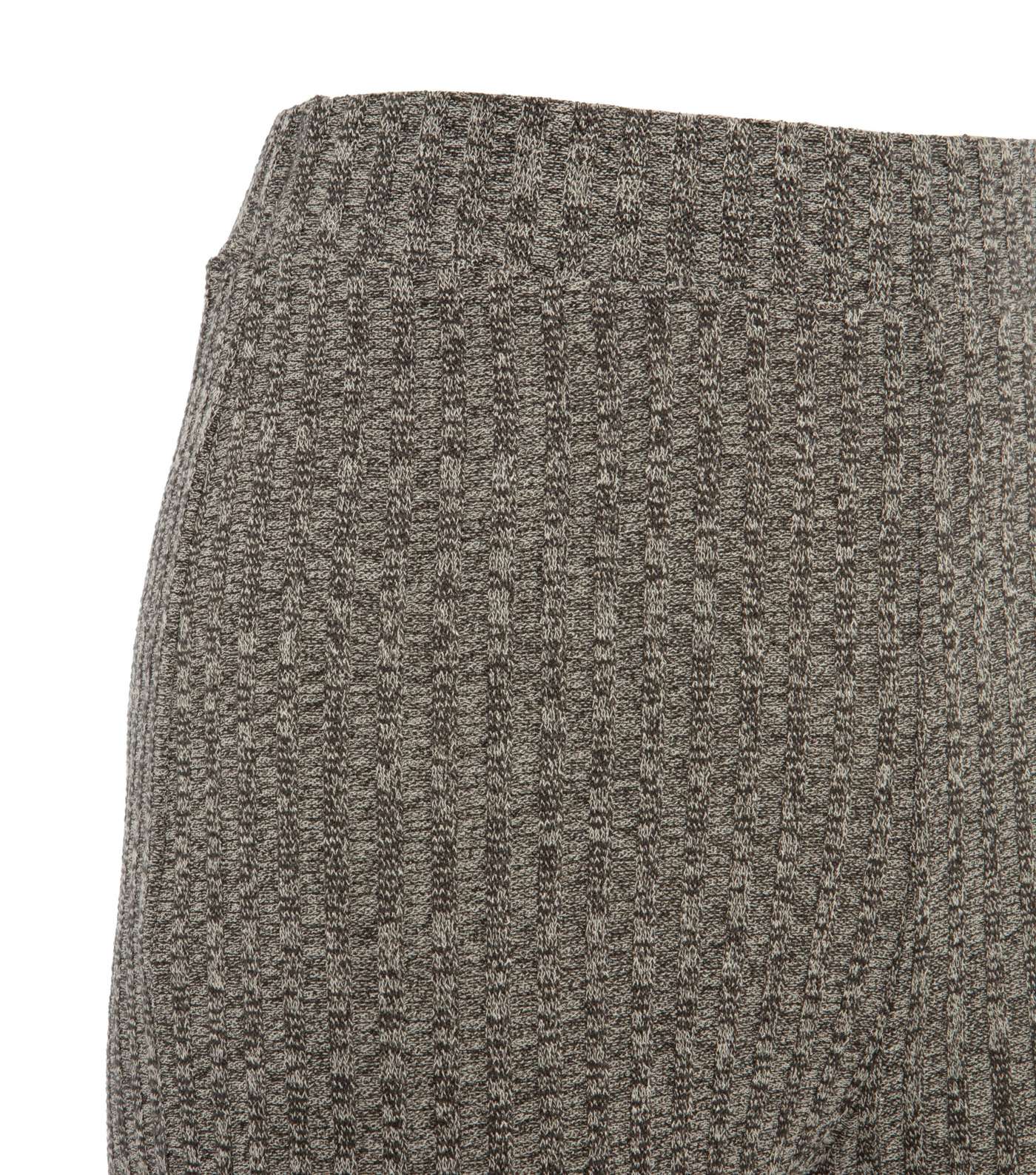 Dark Grey Marl Fine Knit Wide Leg Trousers Image 3