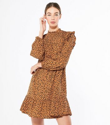 new look leopard smock dress