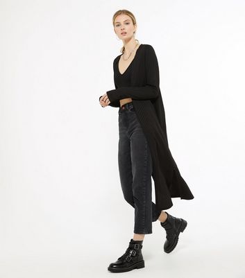 tall black cardigan