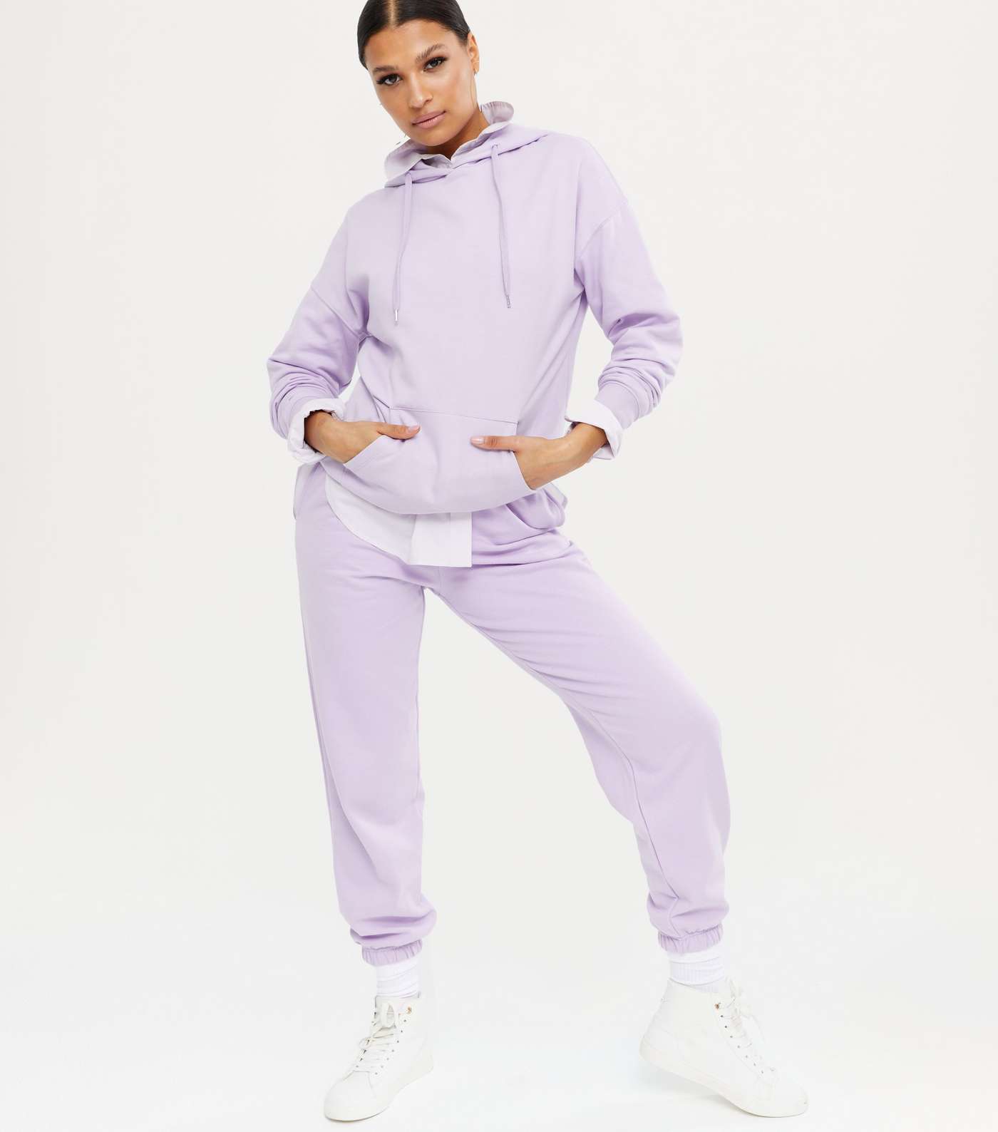 Lilac Pocket Front Hoodie  Image 2
