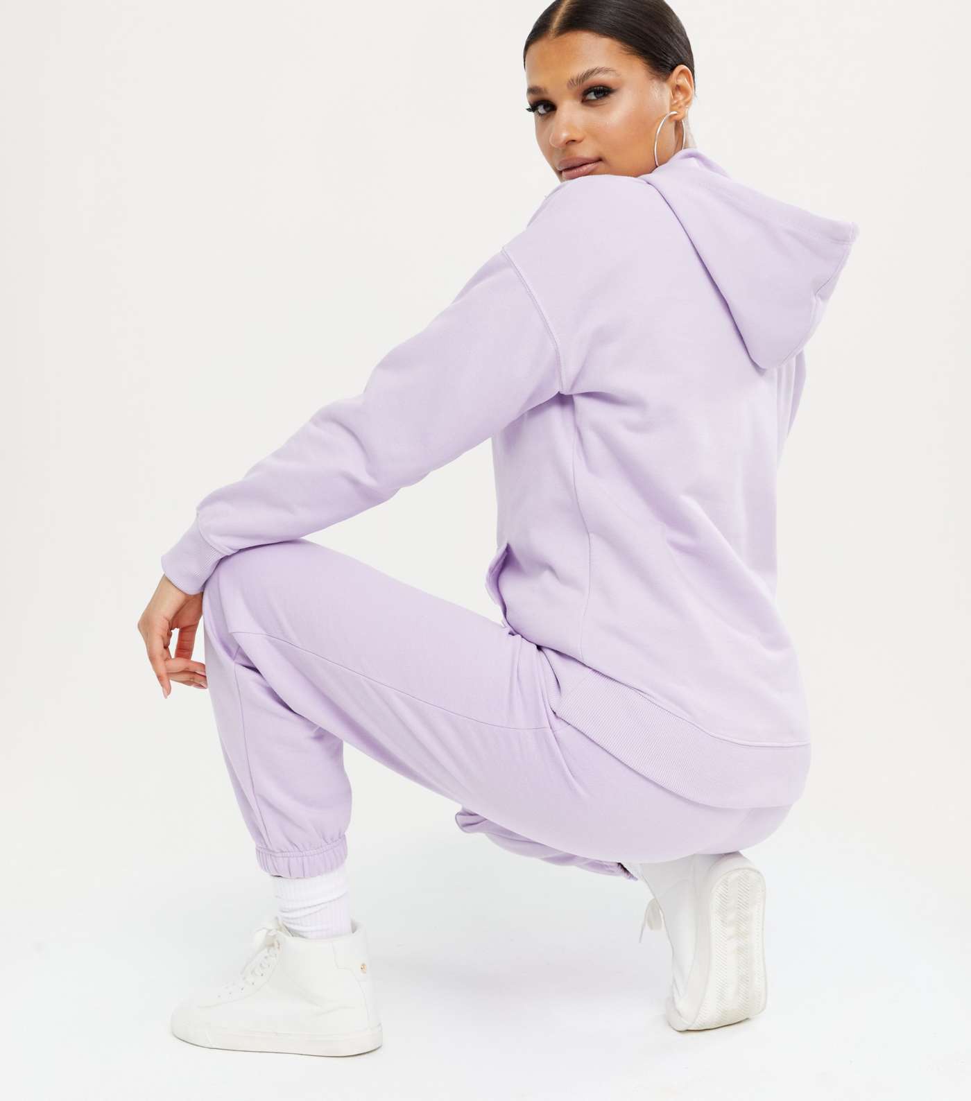 Lilac Pocket Front Hoodie  Image 4