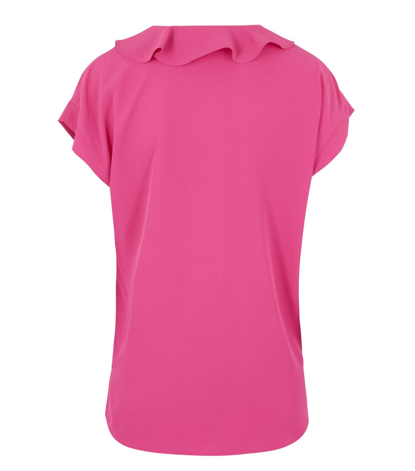 Mid Pink Ruffle Short Sleeve Blouse  Image 2
