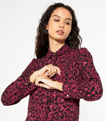 New look red 2024 leopard print top