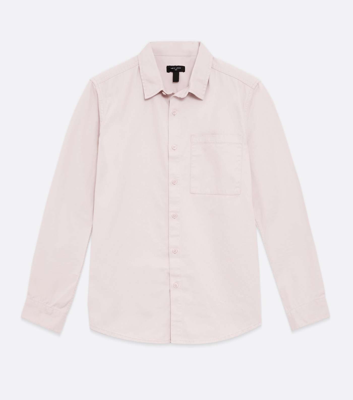 Pink Twill Collared Long Sleeve Shirt Image 5