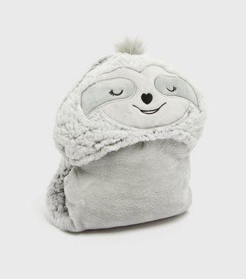 grey hooded blanket
