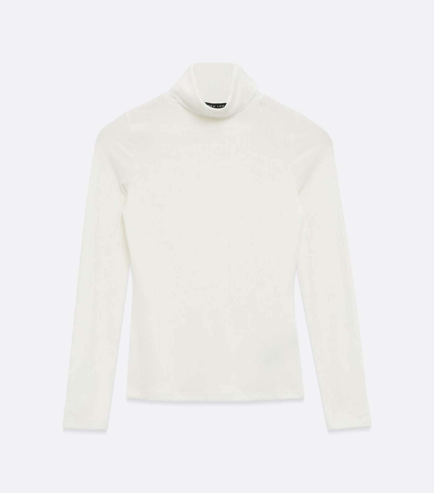 Petite Off White Ribbed Roll Neck Top Image 5