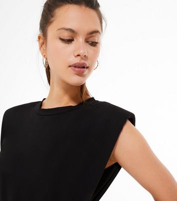 shoulder pad mini dress