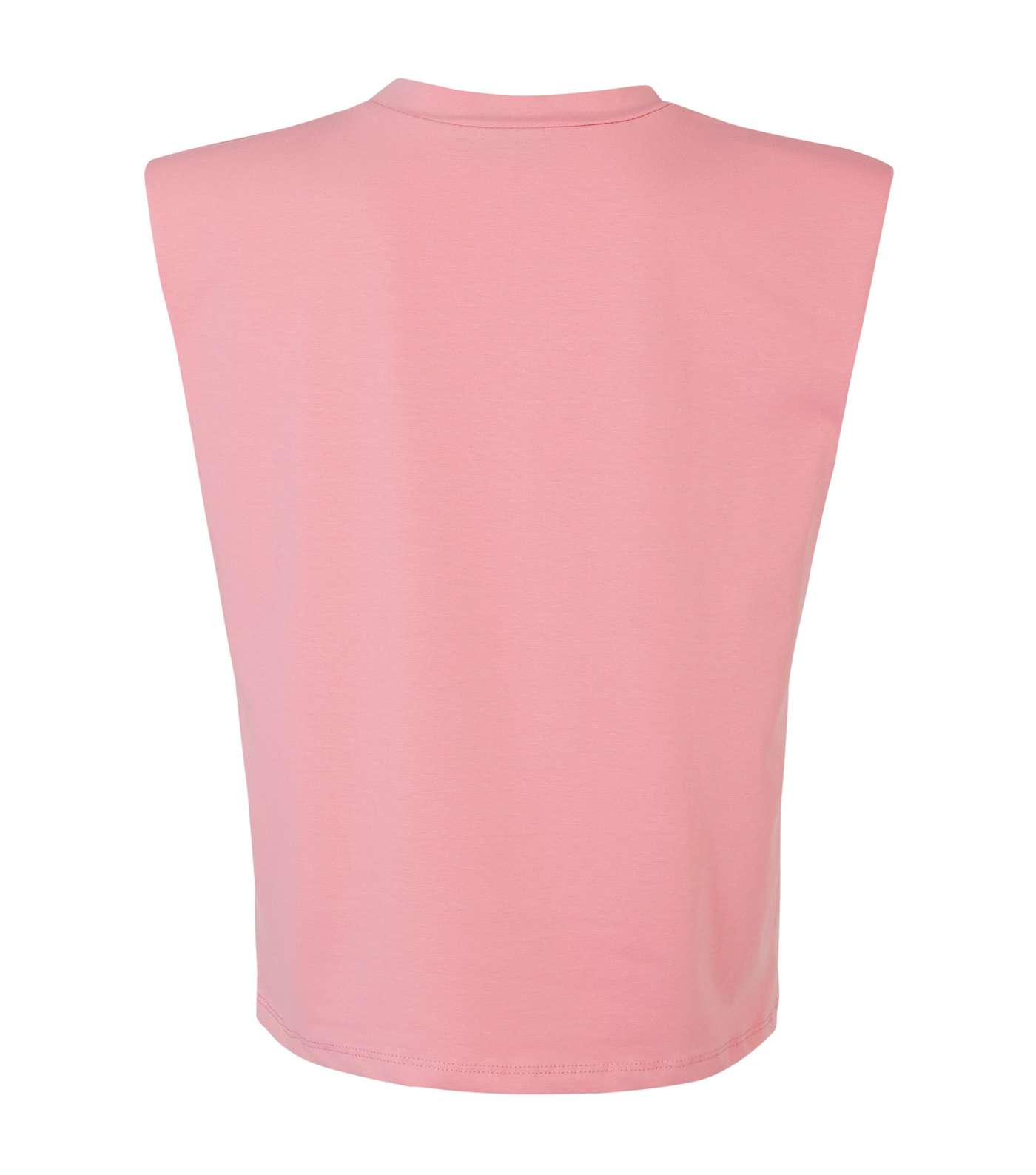 Cameo Rose Pink Shoulder Pad Sleeveless T-Shirt Image 2