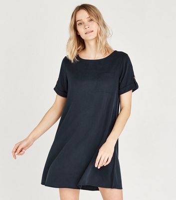 Image of Apricot Navy Pocket T-Shirt Dress New Look