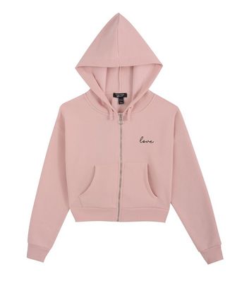 girls pink zip hoodie