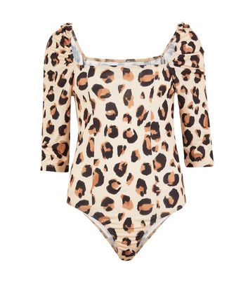 new look leopard print bodysuit