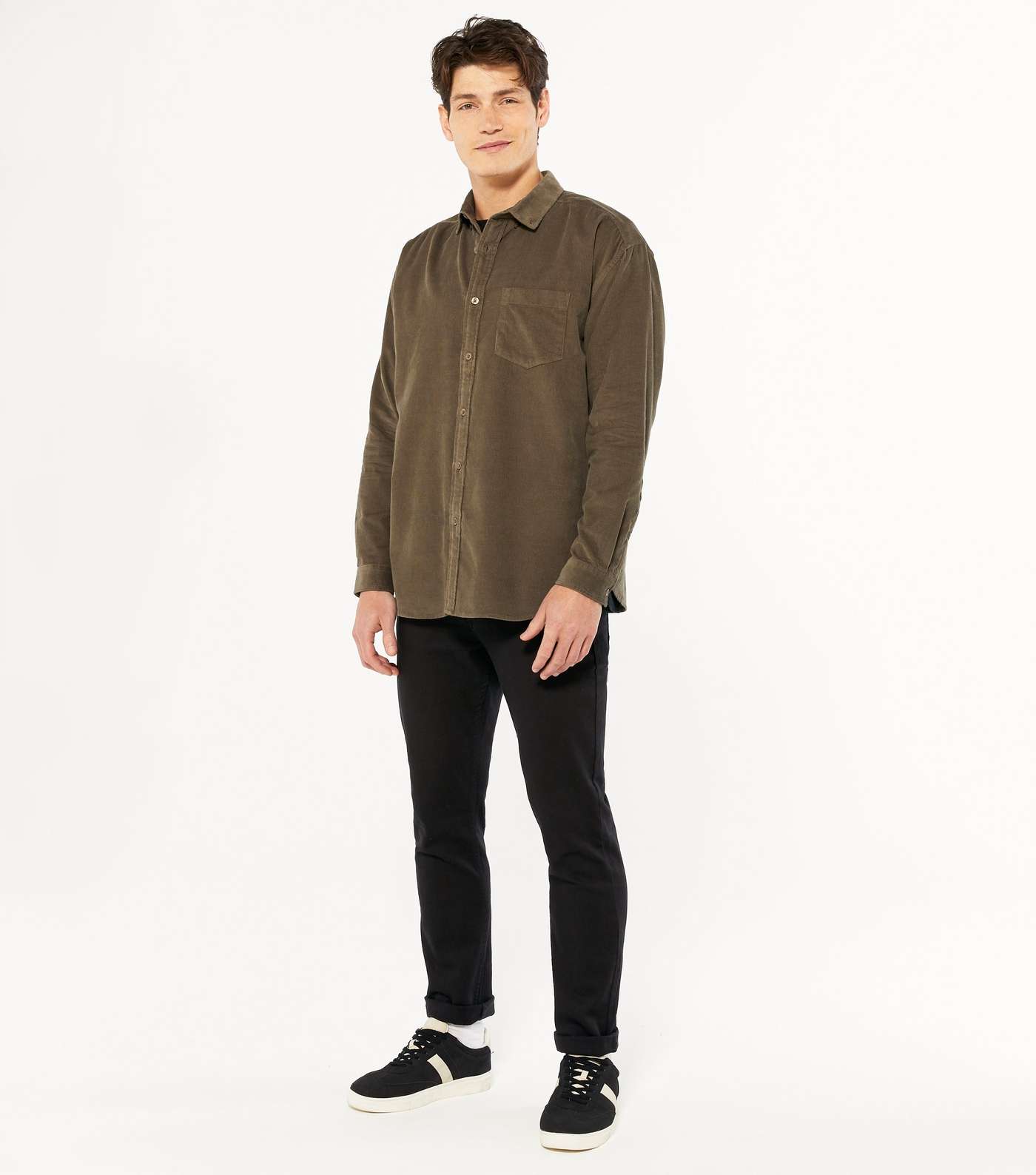 Brown Cord Long Sleeve Oversized Shirt Image 2