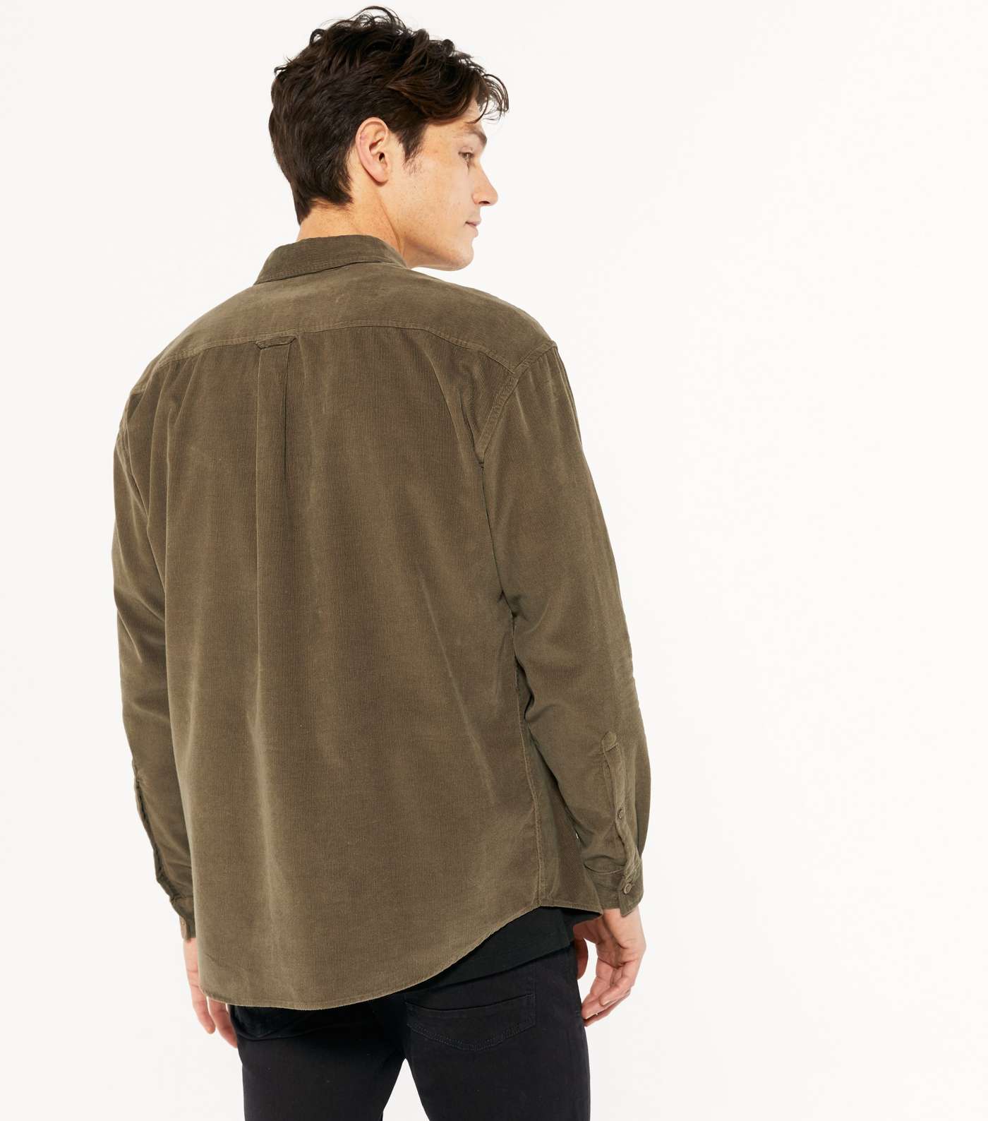Brown Cord Long Sleeve Oversized Shirt Image 4