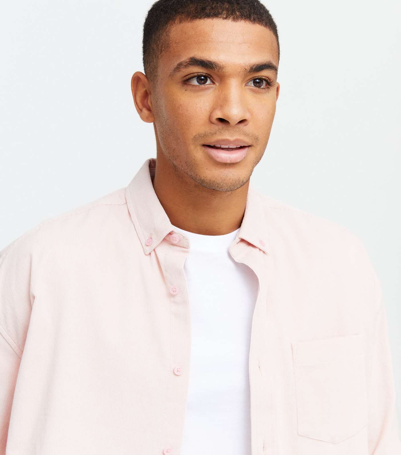 Pink Cord Long Sleeve Oversized Shirt Image 3