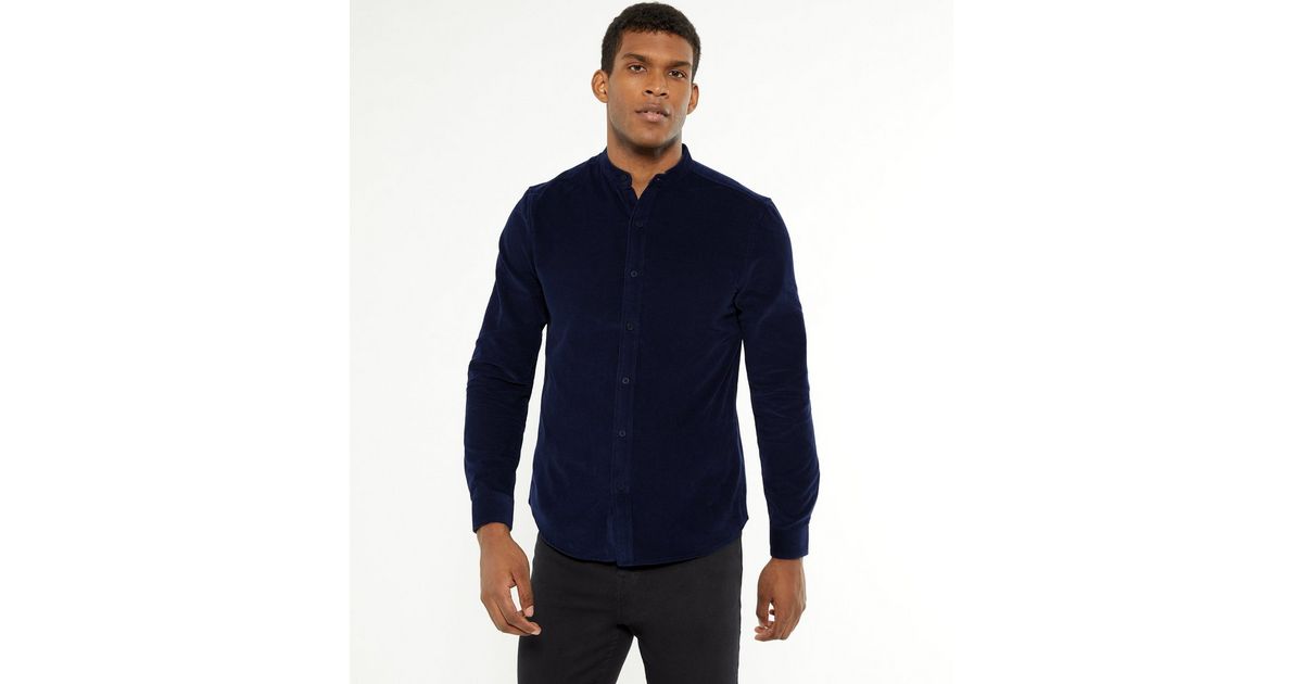 navy cord shirt mens uk