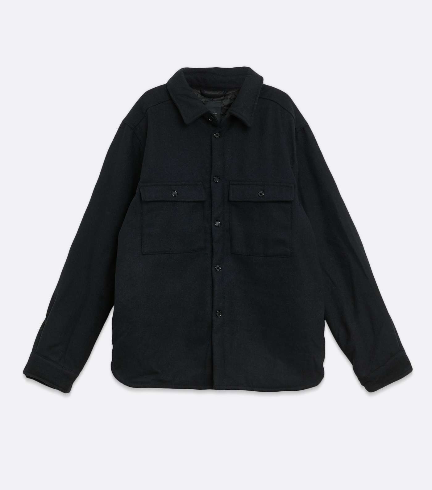 Black Quilted Long Sleeve Shirt Image 5