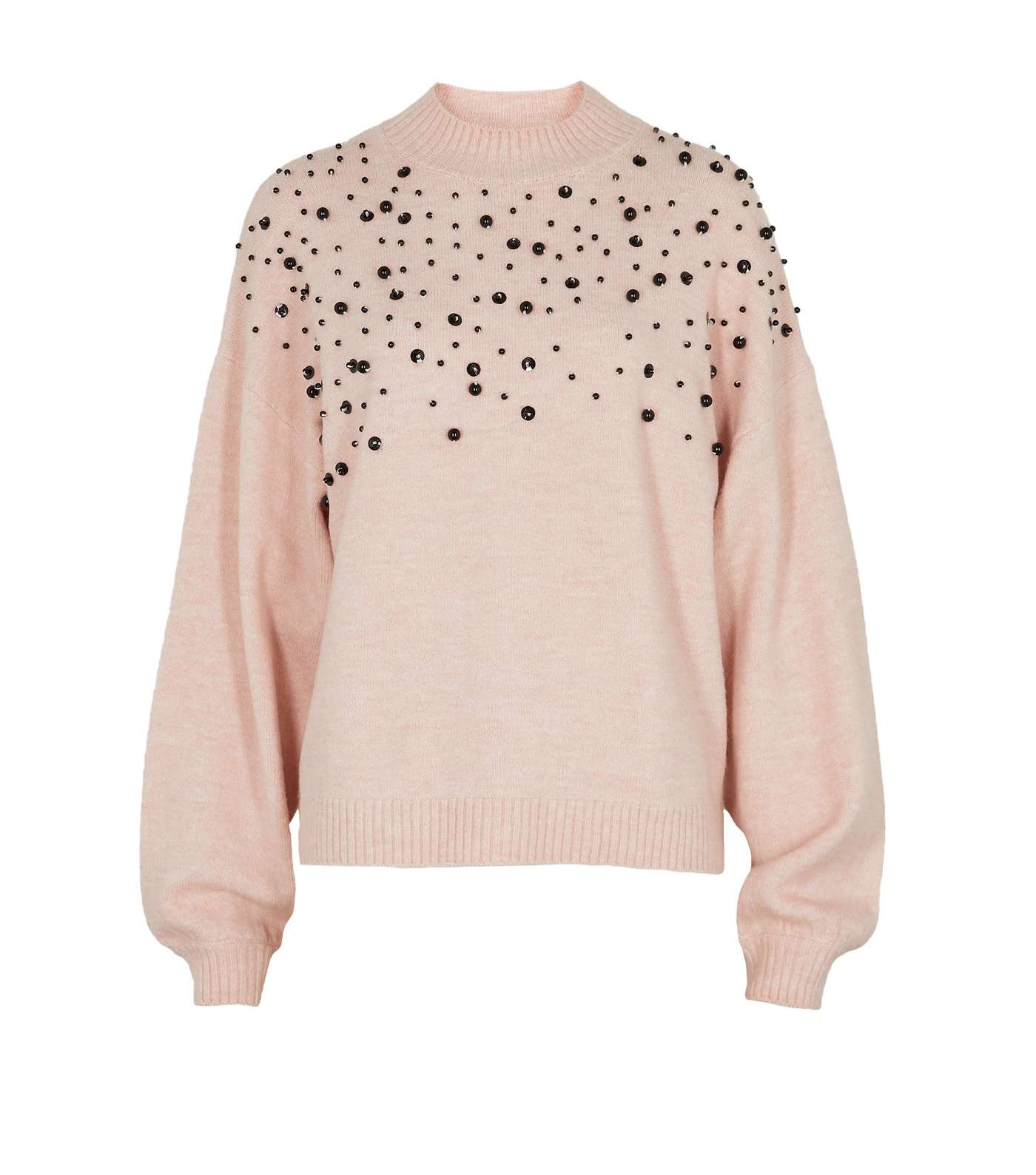 Mid Pink Scattered Bead Knit Jumper Image 5