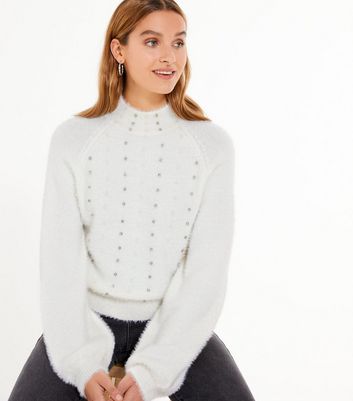 New look 2025 white fluffy jumper