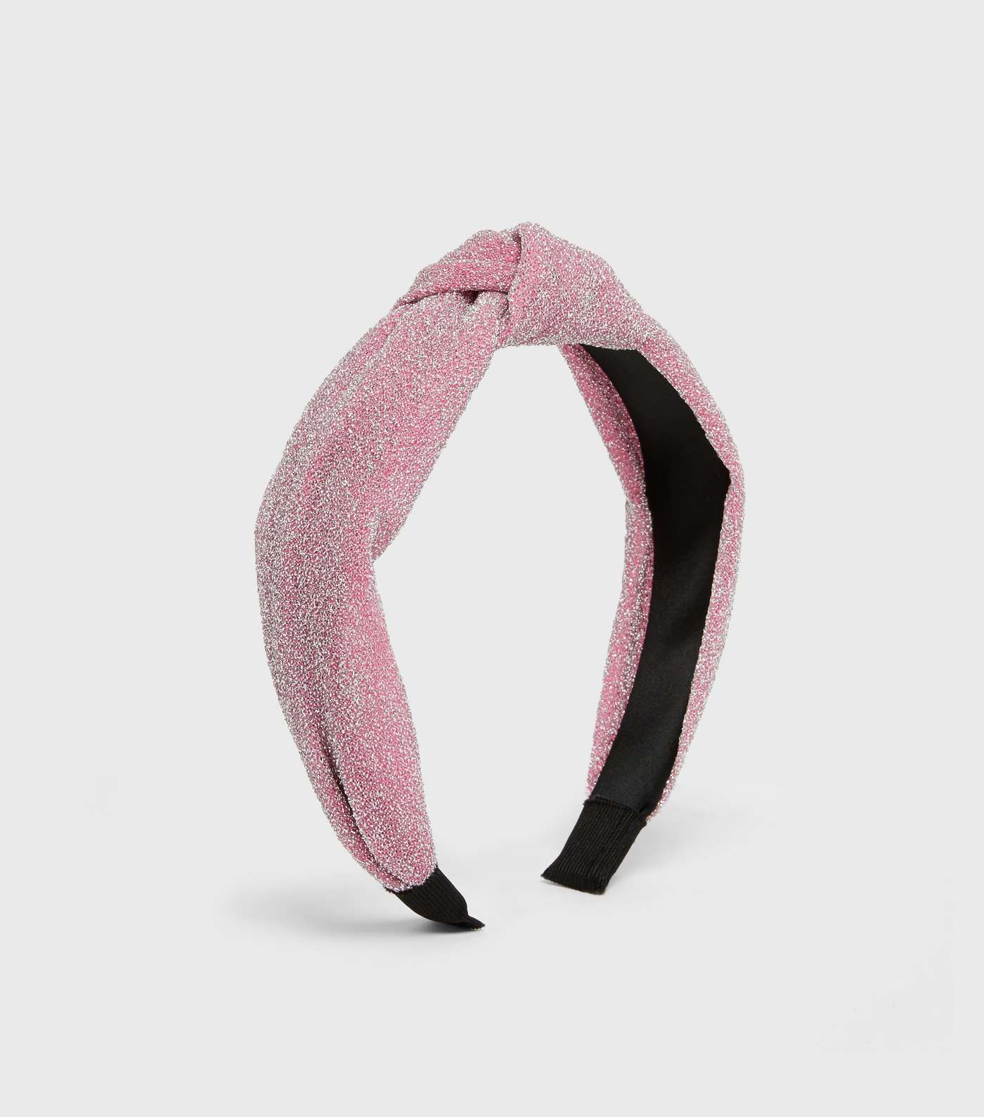 Girls Mid Pink Glitter Knot Headband