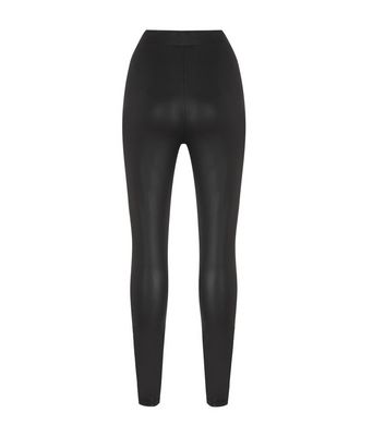 Click to view product details and reviews for Maternity Black Coated Leather Look Over Bump Leggings New Look.