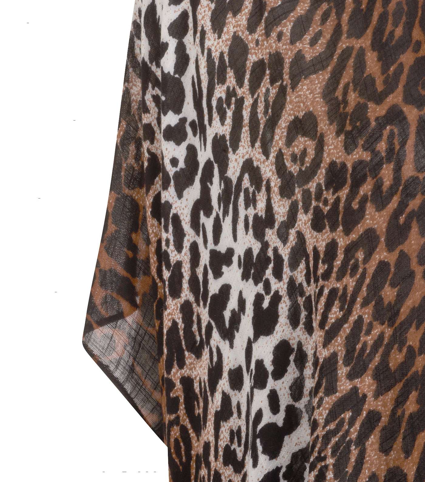Apricot Brown Ombré Leopard Print Kimono  Image 7