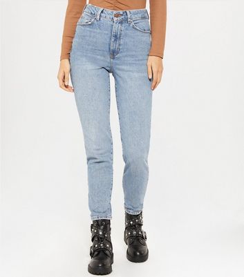 Blue Bleach Wash Waist Enhance Tori Mom 