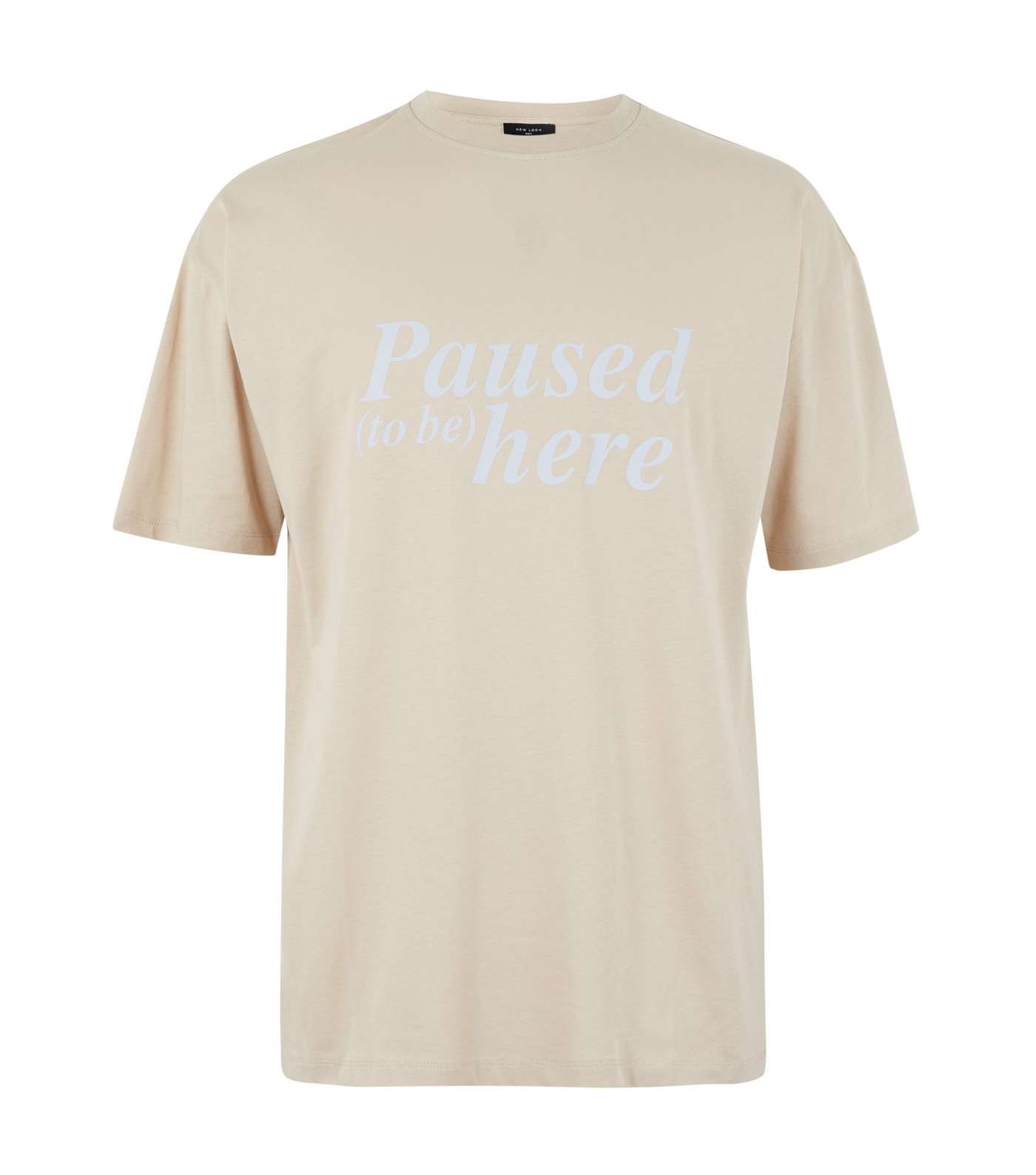 Stone Paused To Be Here Slogan T-Shirt
