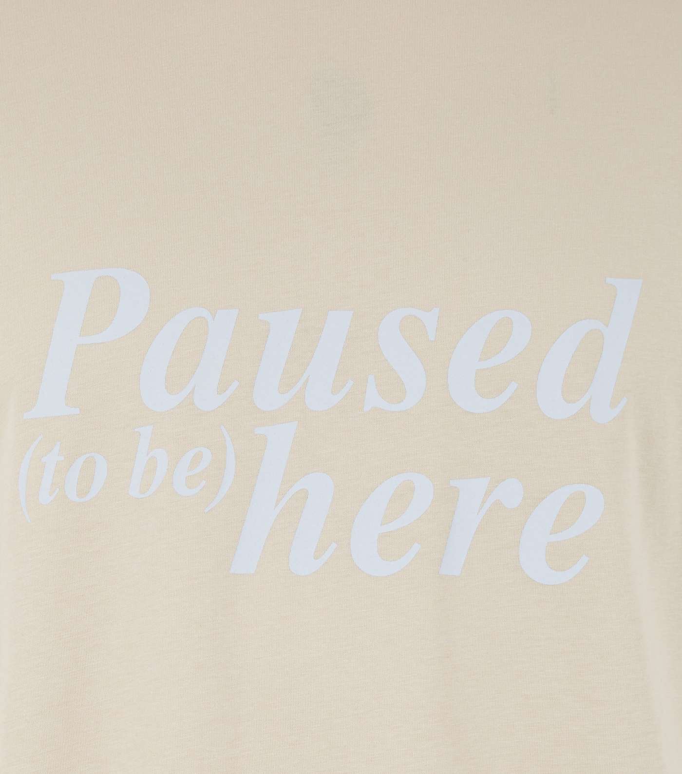 Stone Paused To Be Here Slogan T-Shirt Image 3
