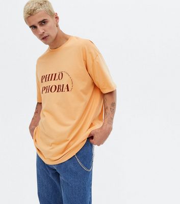 orange crew neck t shirt