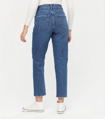 Blue Waist Enhance Tori Mom Jeans | New 