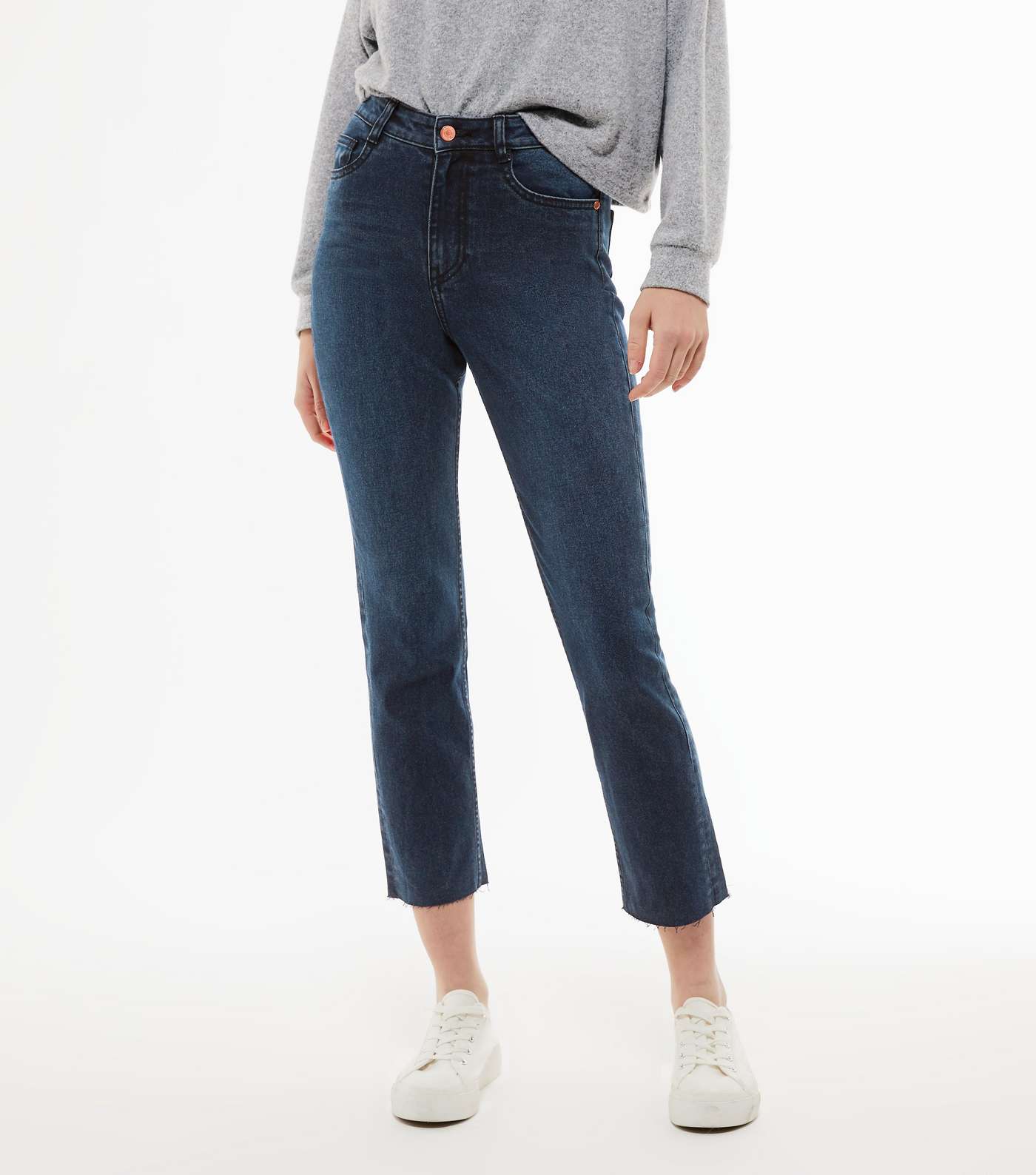 Navy Ankle Grazing Hannah Straight Leg Jeans Image 2