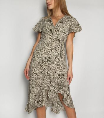 new look white leopard print dress