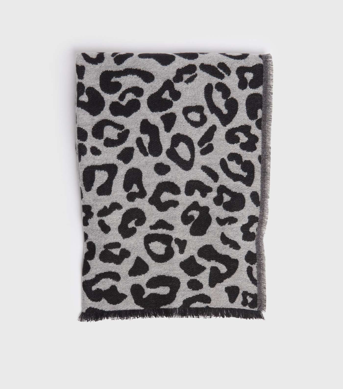 Black Leopard Print Scarf 