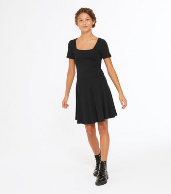 Girls black hotsell skater dress