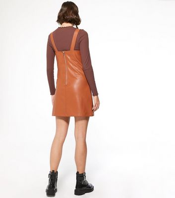 New look leather sales pinafore